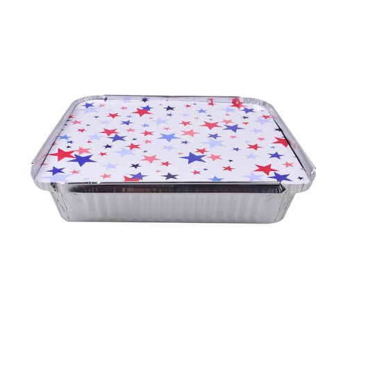 July 4th Stars Foil Pans by Celebrate It&#x2122; Red, White &#x26; Blue, 2ct.